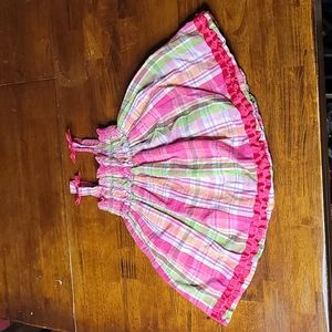 Pink Plaid Dress 4T (runs small)